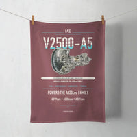Thumbnail for V2500-A5 design on dark red towel