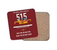 Thumbnail for De Havilland Canadair 515 design on dark red 1 piece coaster