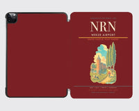 Thumbnail for Weeze Airport (NRN) design on dark red ipad tablet case