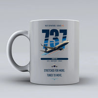 Thumbnail for Boeing 737 MAX 10 double-side print on light gray ceramic mug