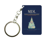 Thumbnail for Mandalay International Airport MDL Key Chain design on navy blue key chain