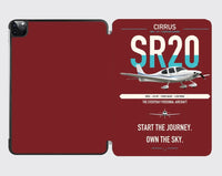 Thumbnail for Cirrus SR20 design on dark red ipad tablet case