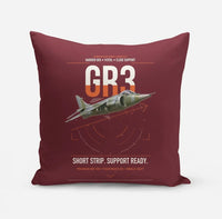 Thumbnail for Hawker Siddeley Harrier GR3 design on dark red pillow