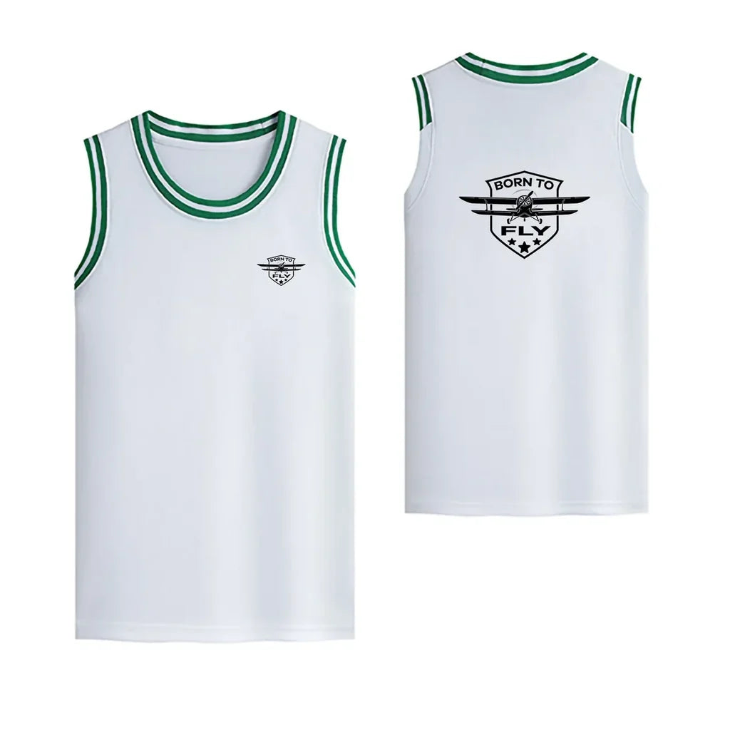 Born To Fly Designed Designed Basketball Style Sports Tank Tops - view 12