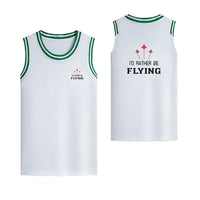 Thumbnail for I'D Rather Be Flying Designed Basketball Style Sports Tank Tops - view 12
