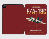 Thumbnail for F-A-18C Hornet design on dark red ipad tablet case