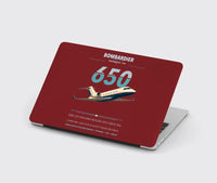Thumbnail for Bombardier Challenger 650 design on dark red MacBook case