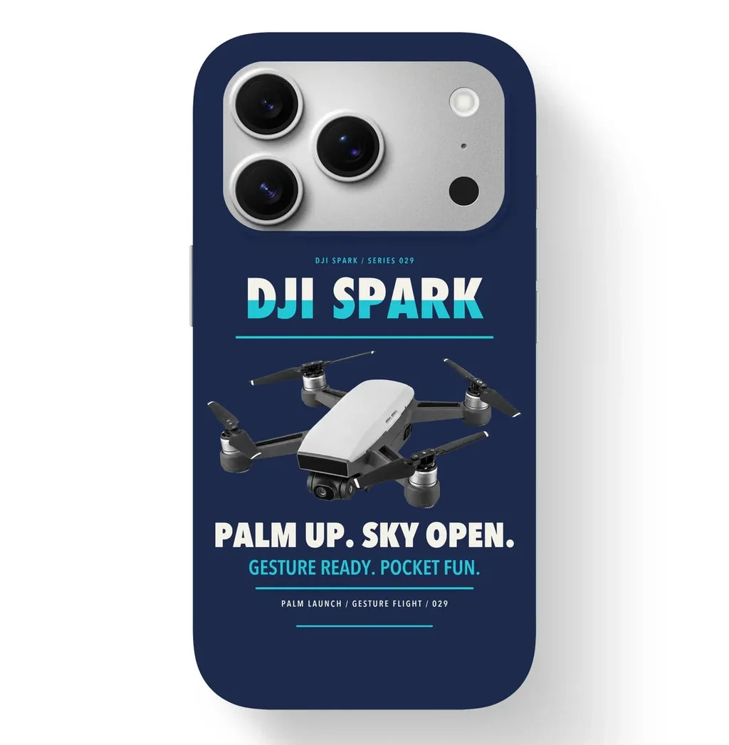 DJI Spark Case design on navy blue iphone case