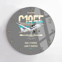 Thumbnail for Cessna A185F Skywagon design on gray no frame wall clock