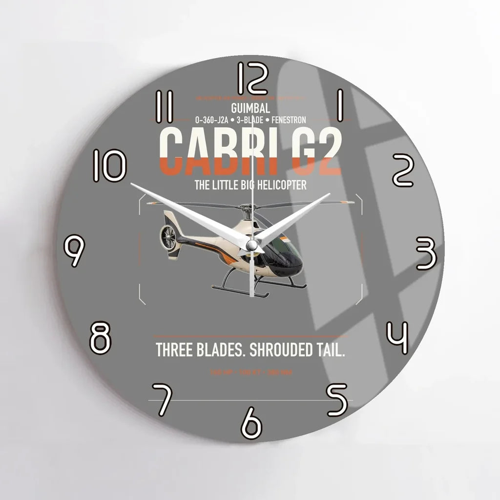 Guimbal Cabri G2 design on gray no frame wall clock
