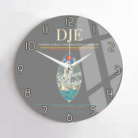 Thumbnail for Djerba-Zarzis International Airport (DJE) design on gray no frame wall clock