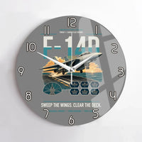 Thumbnail for F-14D Tomcat design on gray no frame wall clock
