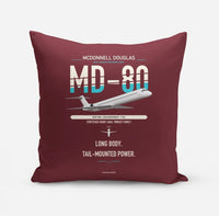 Thumbnail for McDonnell Douglas MD-80 design on dark red pillow