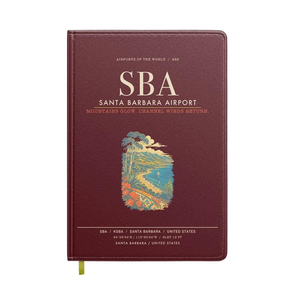 Santa Barbara Airport SBA - Dark Red