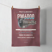 Thumbnail for PW6000 design on dark red towel