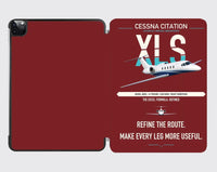 Thumbnail for Cessna Citation XLS design on dark red ipad tablet case