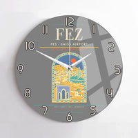 Thumbnail for Fes (FEZ) design on gray no frame wall clock