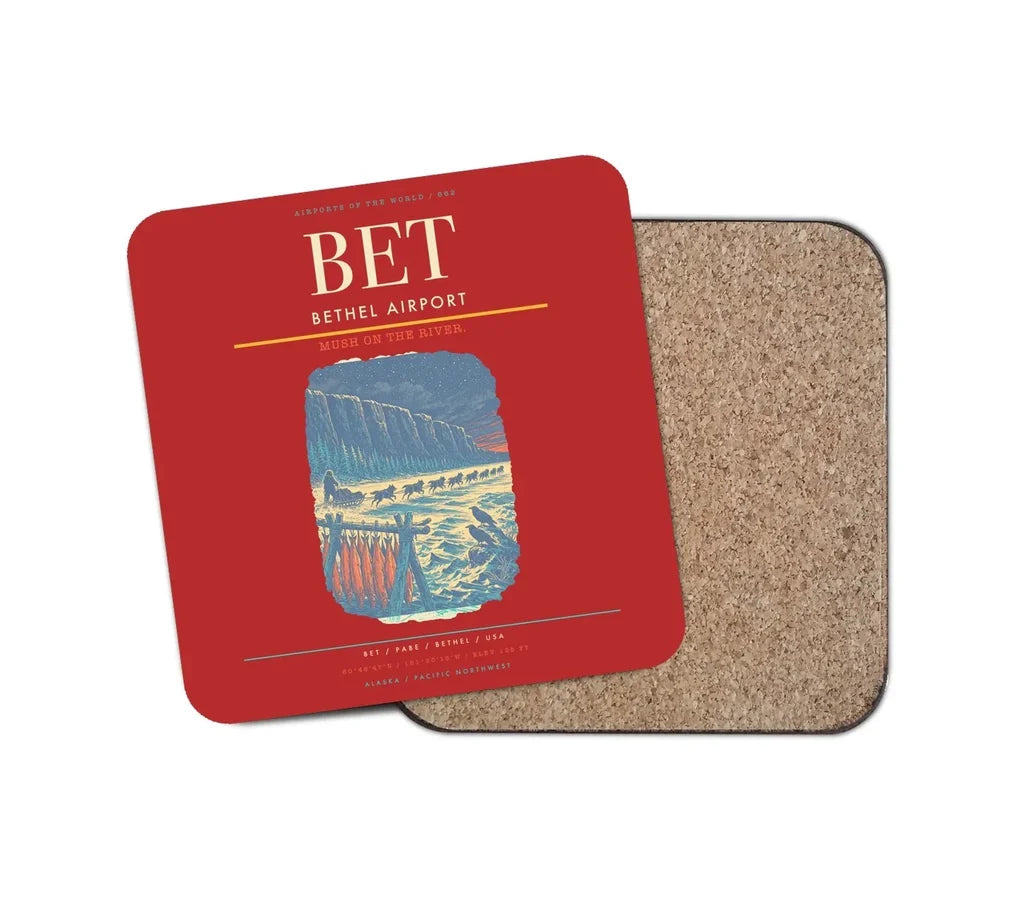 Bethel Airport BET Coaster 1-Piece - Red