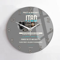 Thumbnail for JT8D design on gray no frame wall clock