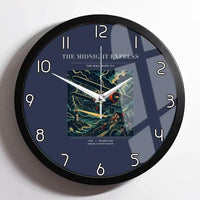 Thumbnail for VINTAGE G4033 - The Midnight Express - Designed Wall Clocks design on navyblue framed