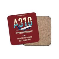 Thumbnail for Airbus A310-300P2F design on dark red 1 piece coaster