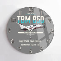 Thumbnail for Socata TBM 850 design on gray no frame wall clock