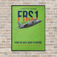 Thumbnail for British Aerospace Sea Harrier FRS.1 vertical canvas print - framed - light green background