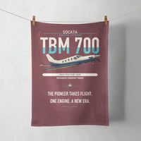 Thumbnail for Socata TBM 700 design on dark red towel