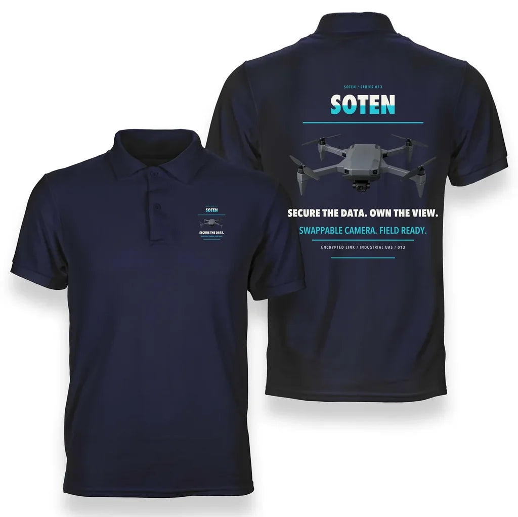 ACSL SOTEN design on navy blue polo