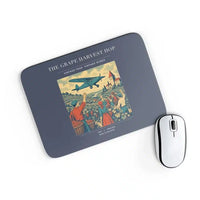 Thumbnail for VINTAGE G4445 - The Grape Harvest Hop - Designed Mouse Pads design on navyblue rectangle