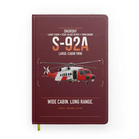 Thumbnail for Sikorsky S-92A design on dark red notebook