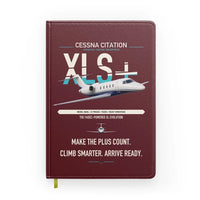 Thumbnail for Cessna Citation XLSPlus design on dark red notebook