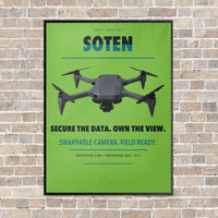 Thumbnail for ACSL SOTEN vertical canvas print - framed - light green background