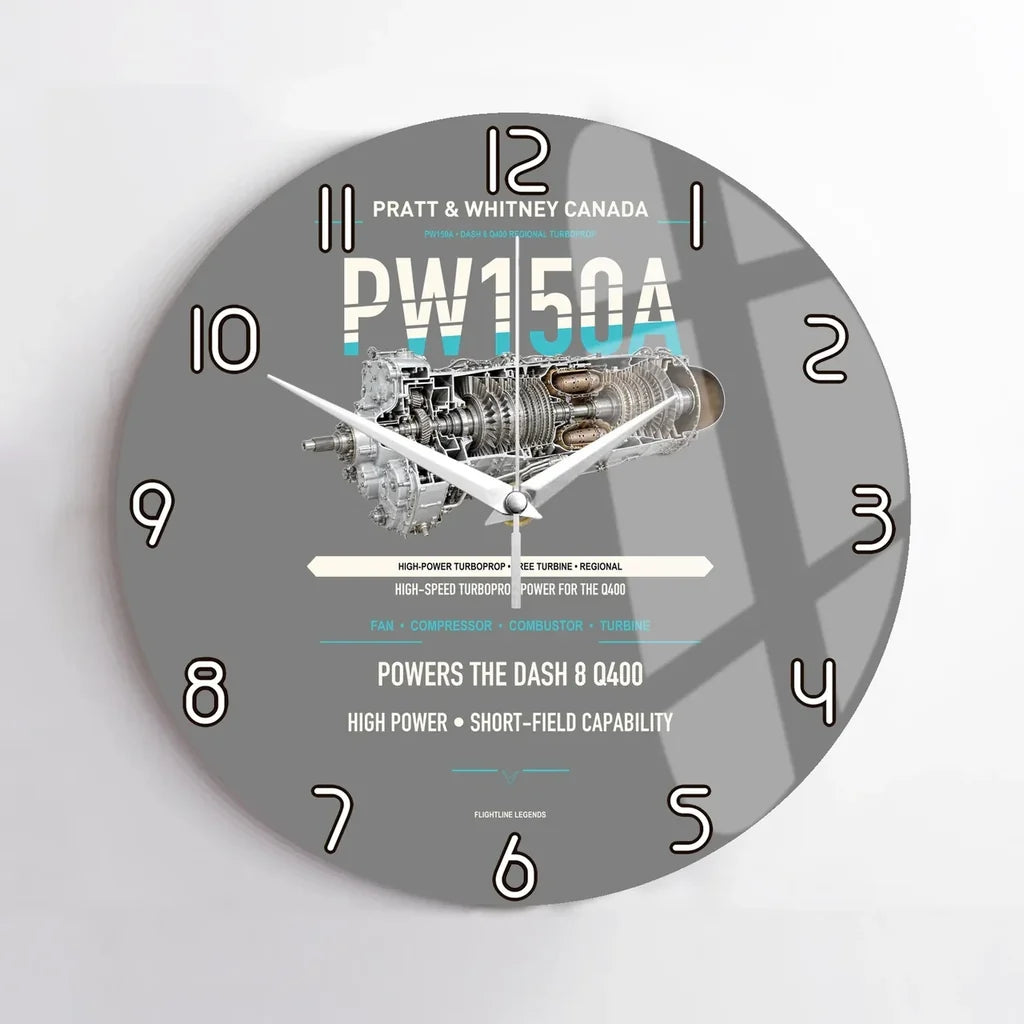 PW150A design on gray no frame wall clock