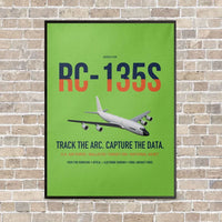 Thumbnail for RC-135S Cobra Ball vertical canvas print - framed - light green background
