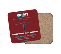 Thumbnail for Ascent AeroSystems Spirit design on dark red 1 piece coaster
