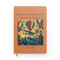 Thumbnail for VINTAGE G4394 - The Balloon Festival Dawn - Designed Notebooks design on orange