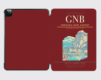 Thumbnail for Grenoble-Isère Airport (GNB) design on dark red ipad tablet case
