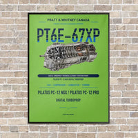 Thumbnail for PT6E-67XP vertical canvas print - framed - light green background
