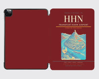 Thumbnail for Frankfurt-Hahn Airport (HHN) design on dark red ipad tablet case