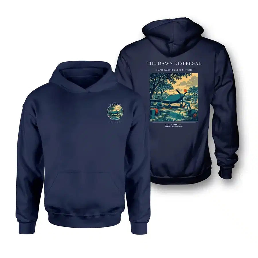 VINTAGE G4531 - The Dawn Dispersal - Double-Side Hoodie design on navyblue double side