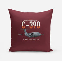 Thumbnail for C-390 Millennium design on dark red pillow