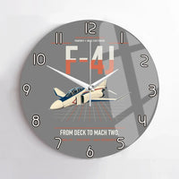 Thumbnail for F-4J Phantom II design on gray no frame wall clock