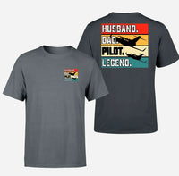 Thumbnail for Husband & Dad & Pilot & Legend Designed Double-Side T-Shirts - view 12