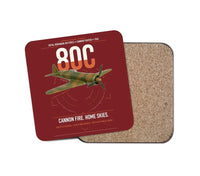 Thumbnail for IAR 80C design on dark red 1 piece coaster