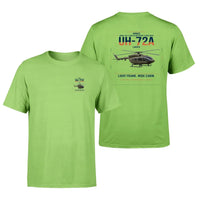 Thumbnail for Airbus UH-72A Lakota design on light green t-shirt, double-side print