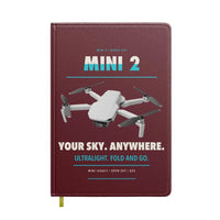 Thumbnail for DJI Mini 2 design on dark red notebook