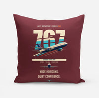 Thumbnail for Boeing 767-300ER design on dark red pillow