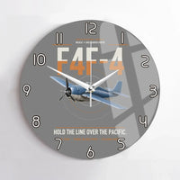 Thumbnail for F4F-4 Wildcat design on gray no frame wall clock