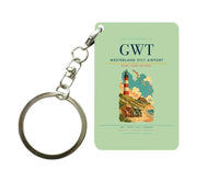 Thumbnail for Westerland Sylt Airport (GWT) design on light green key chain